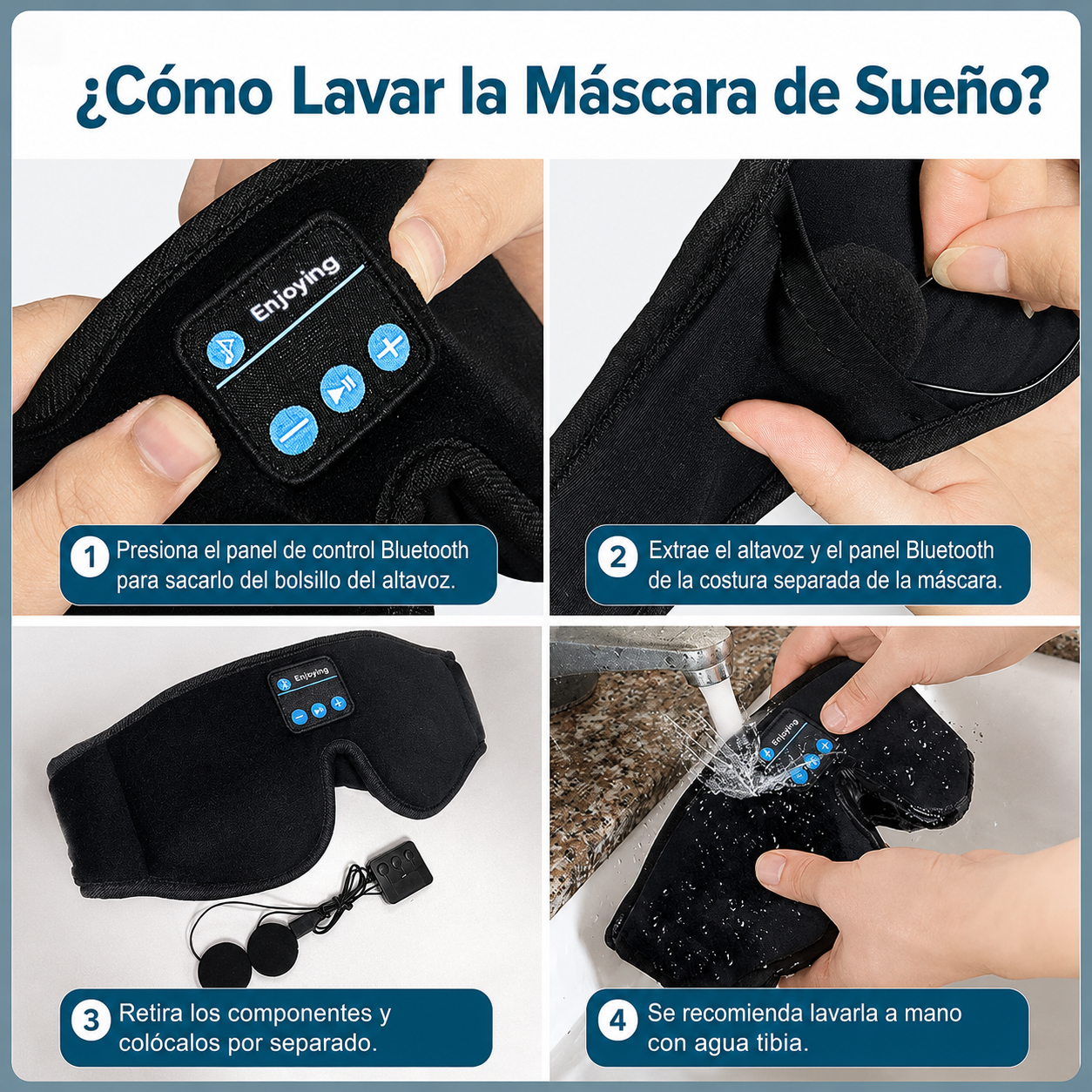 Máscara de Descanso con Bluetooth y Sonido HD